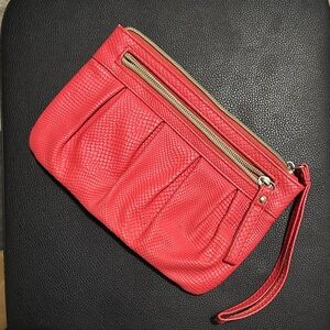 Coral Textured Clutch